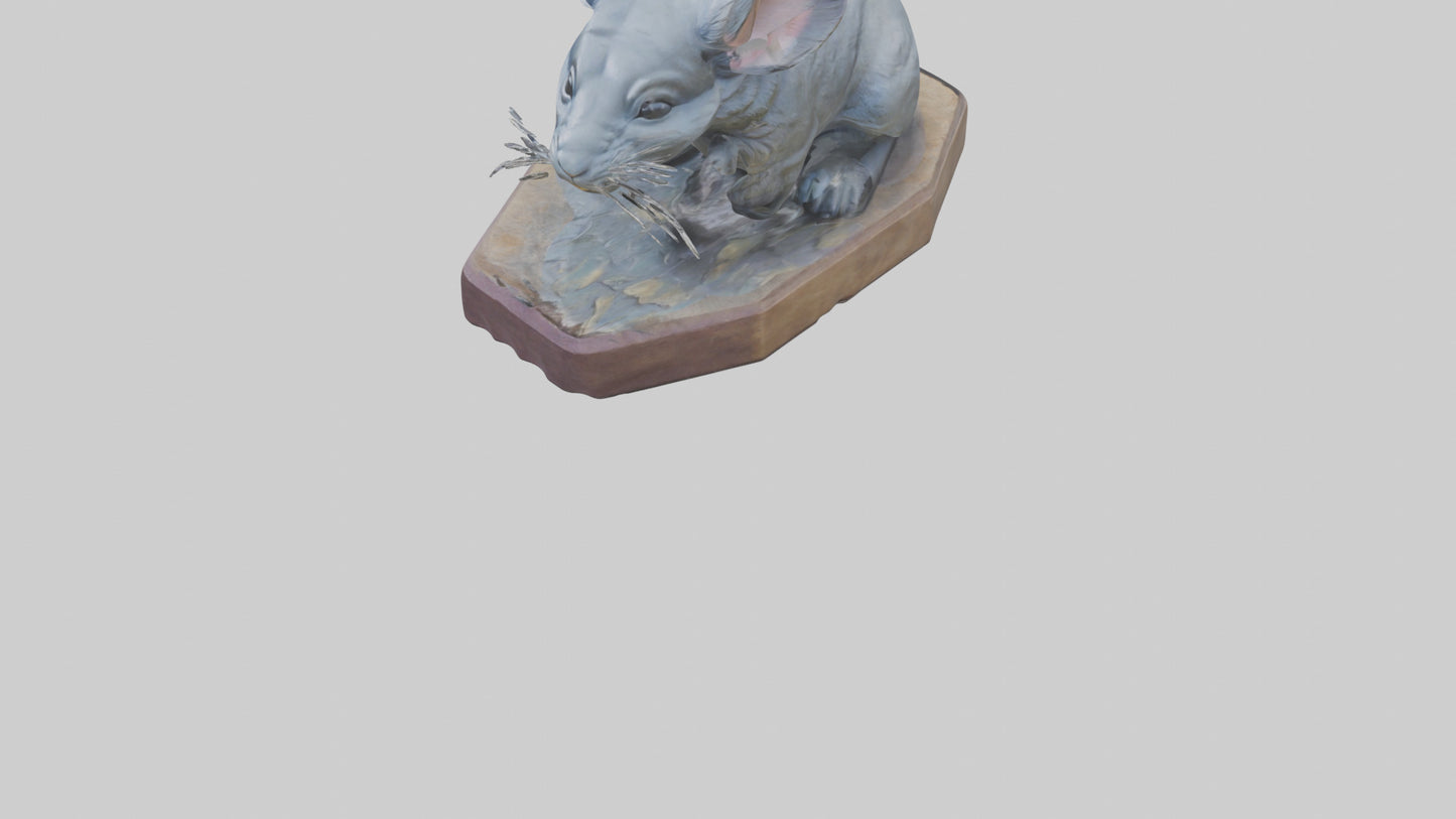 3D model Chinchilla statue model VR / AR / low-poly