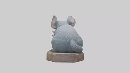 3D model Chinchilla statue model VR / AR / low-poly