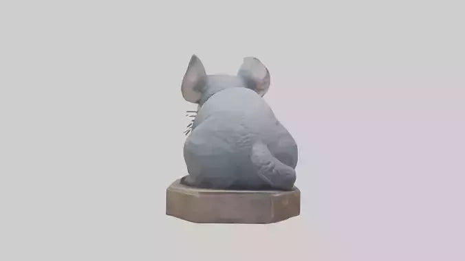 3D model Chinchilla statue model VR / AR / low-poly