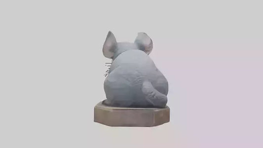 3D model Chinchilla statue model VR / AR / low-poly