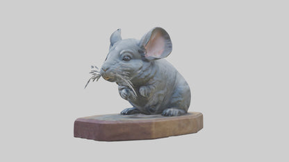 3D model Chinchilla statue model VR / AR / low-poly
