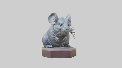 3D model Chinchilla statue model VR / AR / low-poly