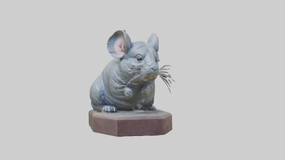 3D model Chinchilla statue model VR / AR / low-poly
