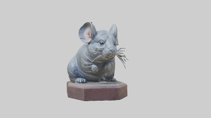 3D model Chinchilla statue model VR / AR / low-poly