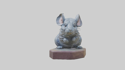 3D model Chinchilla statue model VR / AR / low-poly