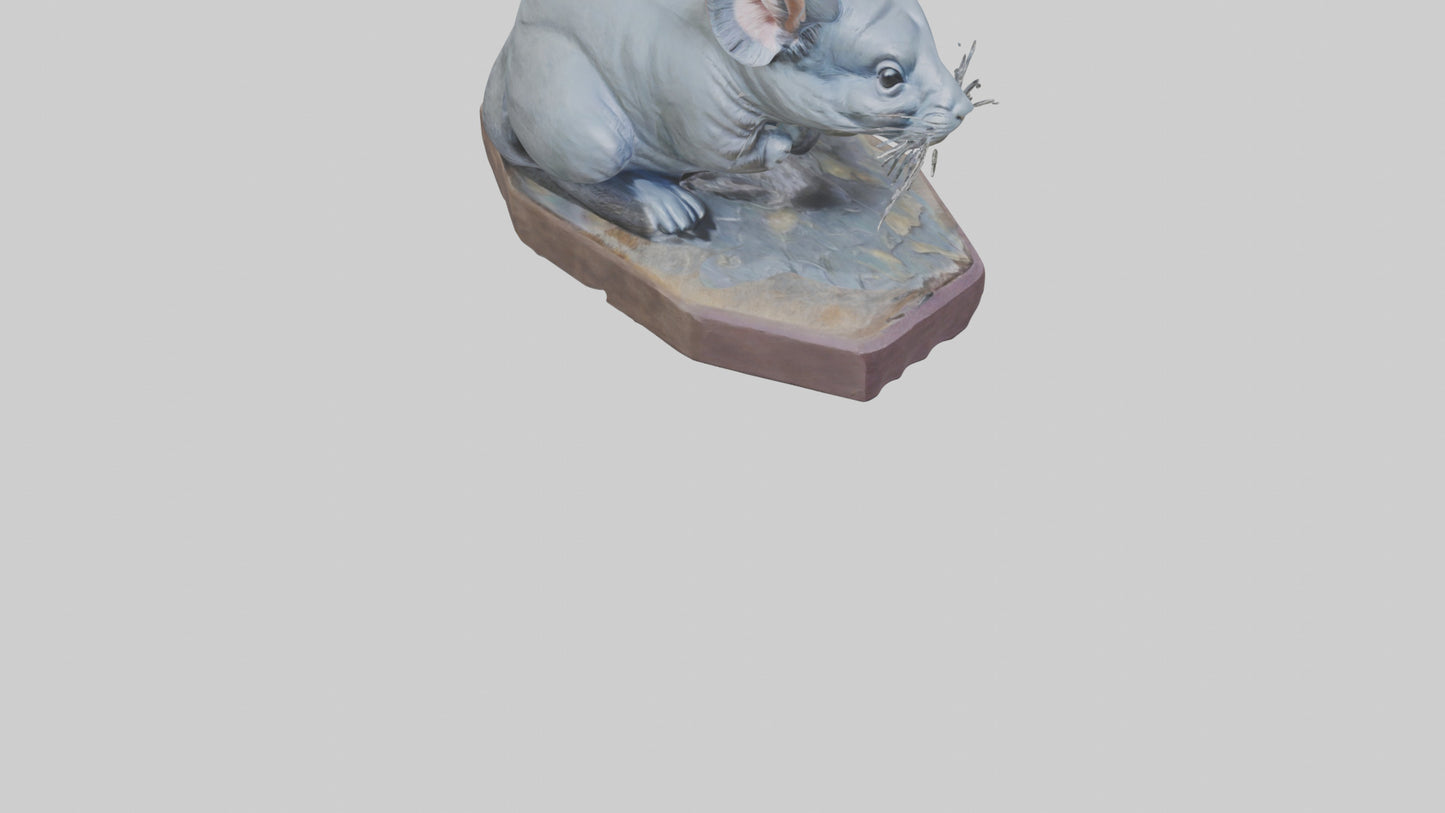 3D model Chinchilla statue model VR / AR / low-poly