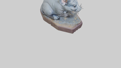 3D model Chinchilla statue model VR / AR / low-poly