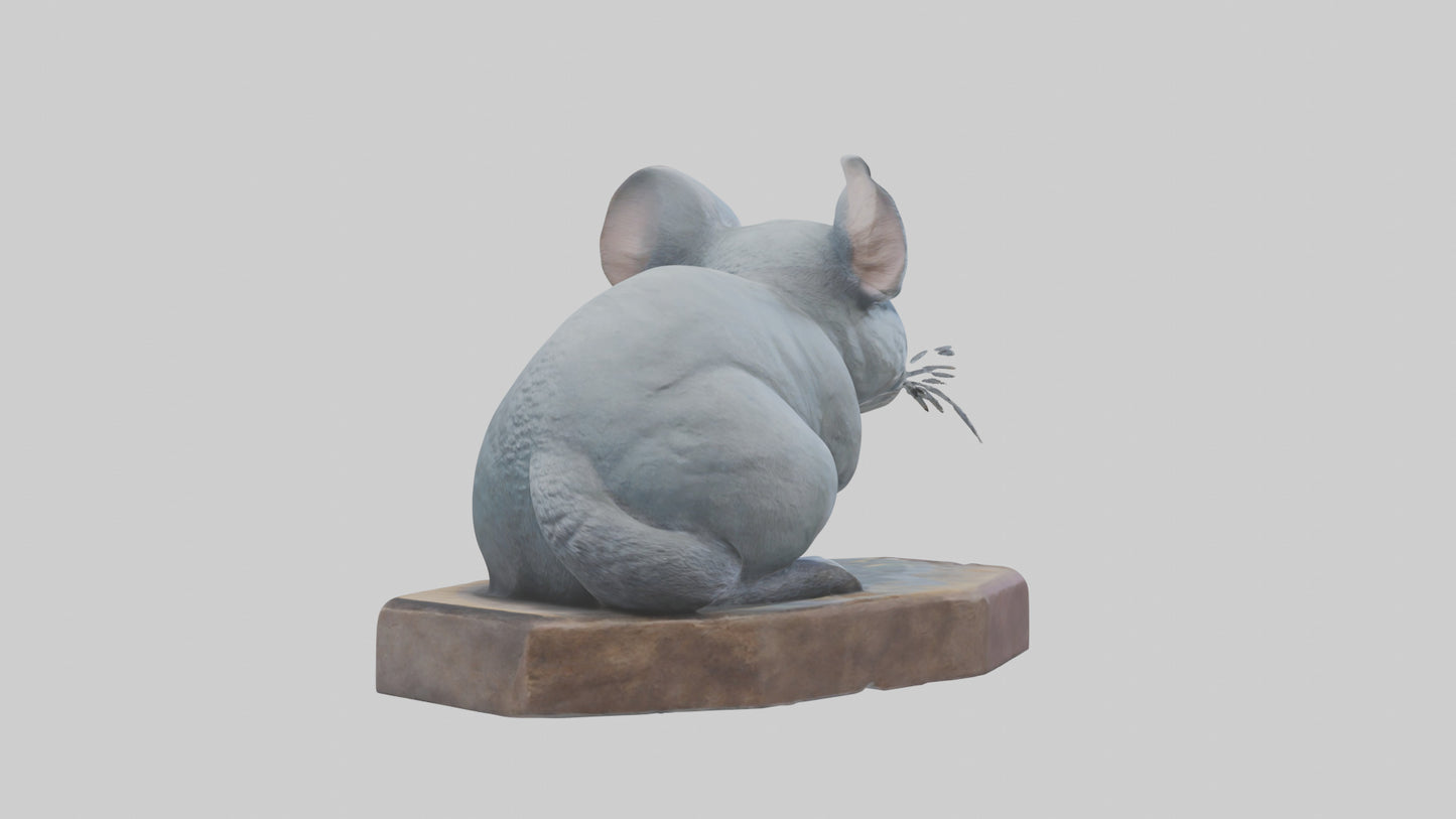 3D model Chinchilla statue model VR / AR / low-poly