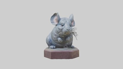 3D model Chinchilla statue model VR / AR / low-poly