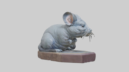 3D model Chinchilla statue model VR / AR / low-poly