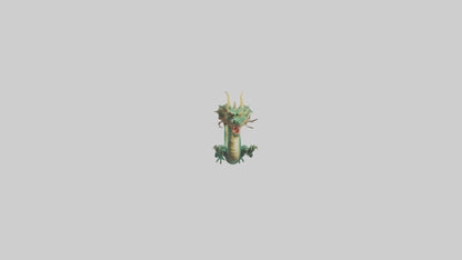 Chinese Dragon swimming model VR / AR / low-poly