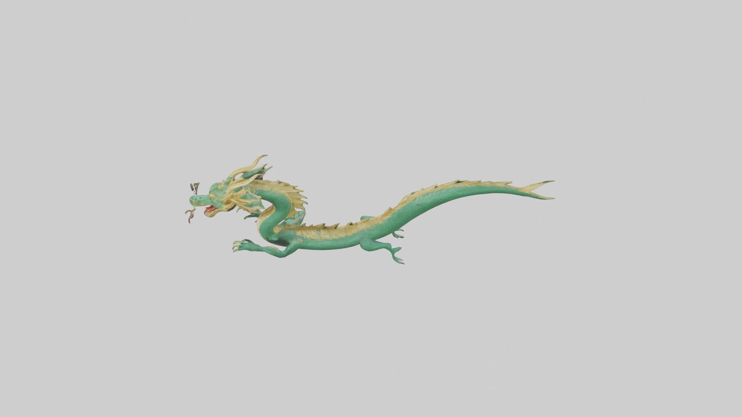 Chinese Dragon swimming model VR / AR / low-poly