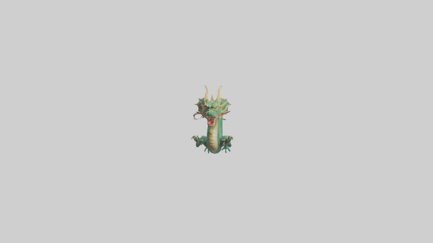 Chinese Dragon swimming model VR / AR / low-poly