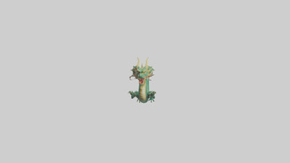 Chinese Dragon swimming model VR / AR / low-poly