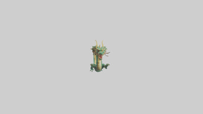 Chinese Dragon swimming model VR / AR / low-poly