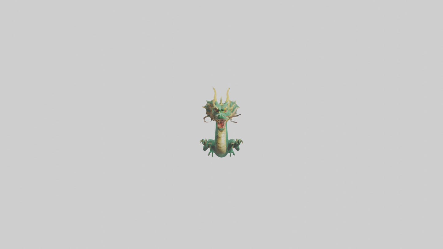 Chinese Dragon swimming model VR / AR / low-poly