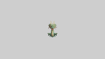 Chinese Dragon swimming model VR / AR / low-poly