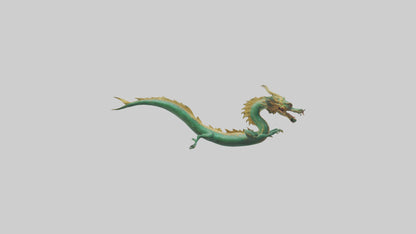 Chinese Dragon swimming model VR / AR / low-poly