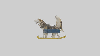 Chinook Dog sledding model VR / AR / low-poly