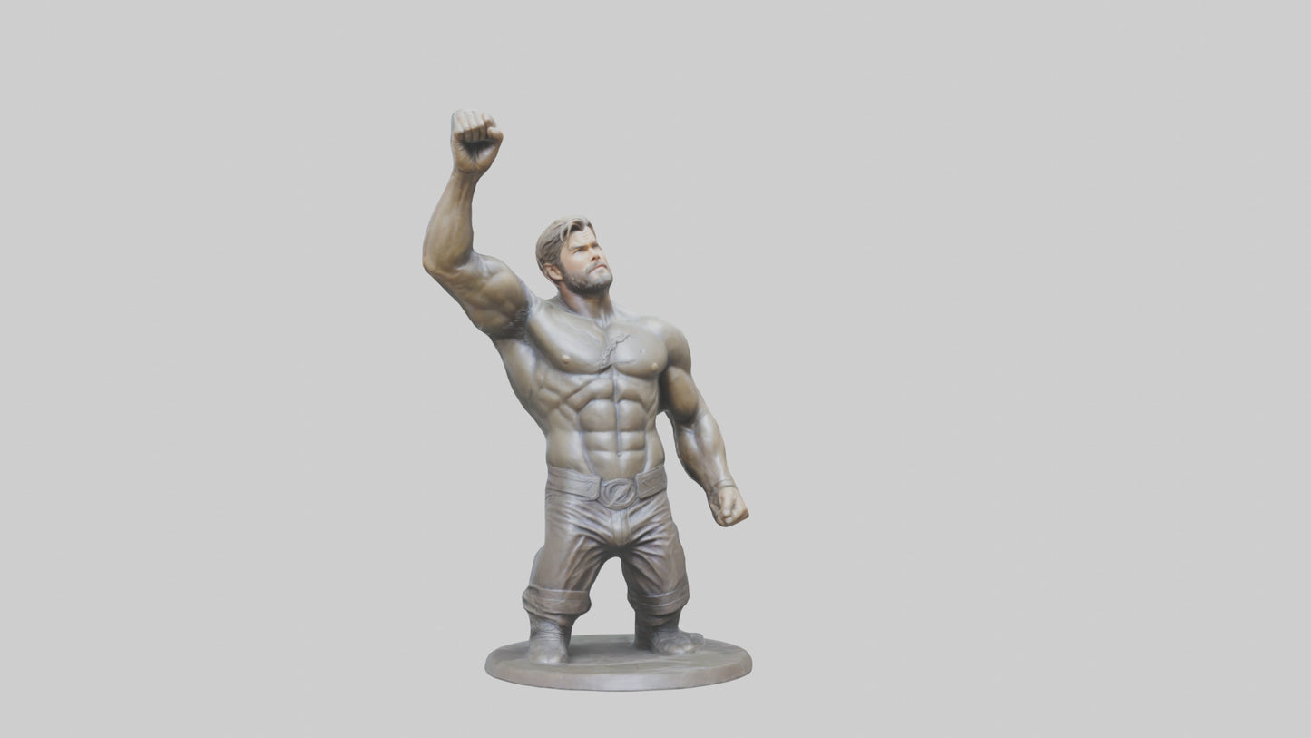 Chris Hemsworth statue model VR / AR / low-poly