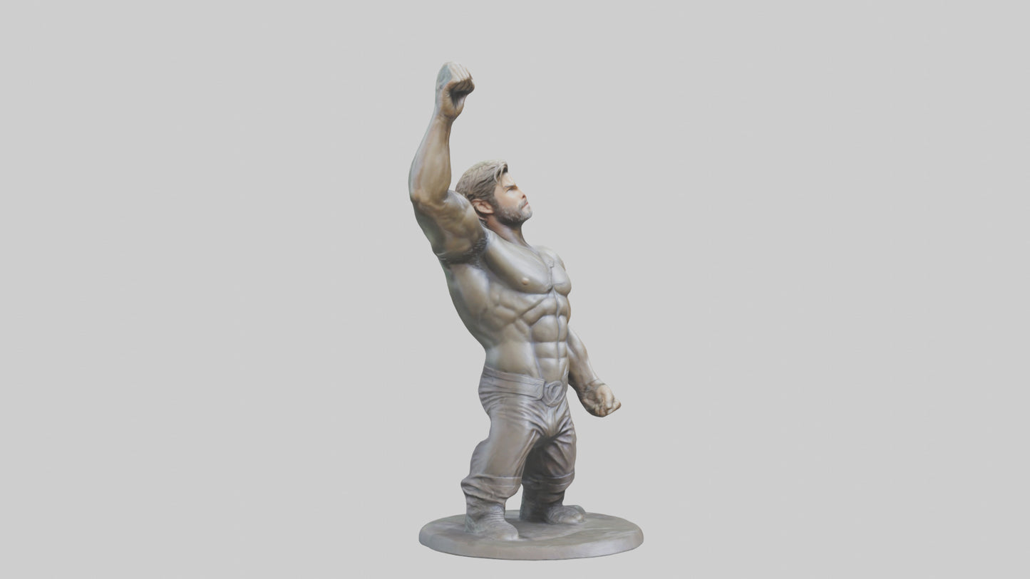 Chris Hemsworth statue model VR / AR / low-poly