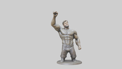 Chris Hemsworth statue model VR / AR / low-poly