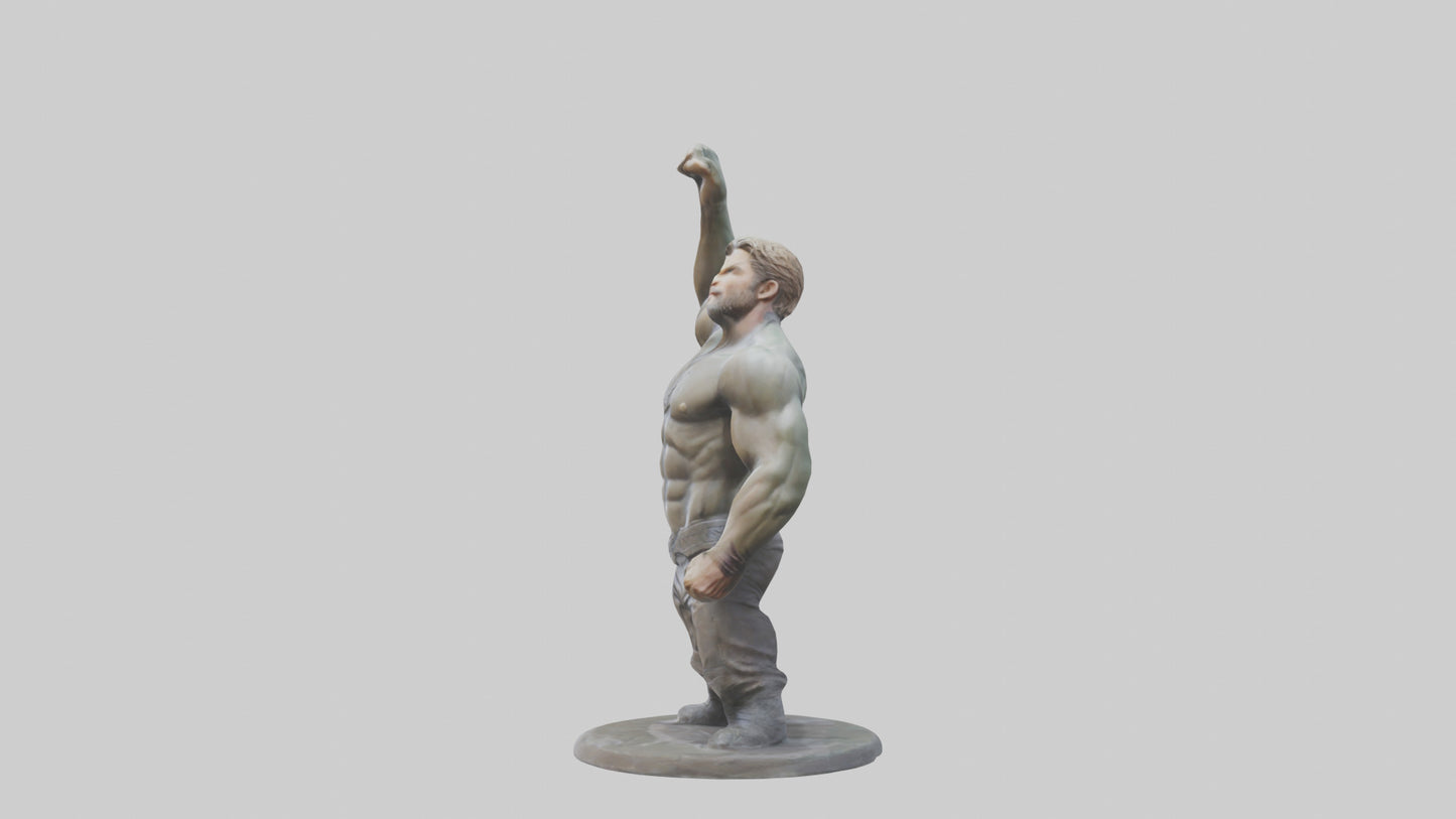 Chris Hemsworth statue model VR / AR / low-poly