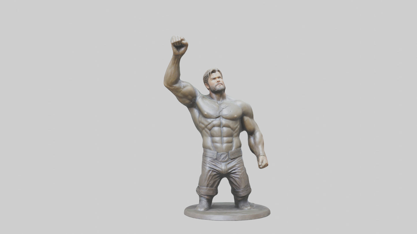 Chris Hemsworth statue model VR / AR / low-poly