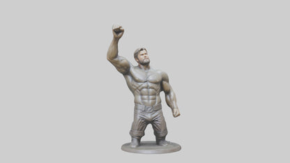 Chris Hemsworth statue model VR / AR / low-poly