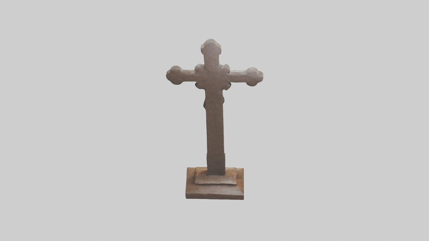 Christian Cross sculpture model VR / AR / low-poly