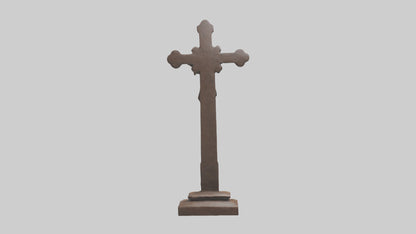 Christian Cross sculpture model VR / AR / low-poly