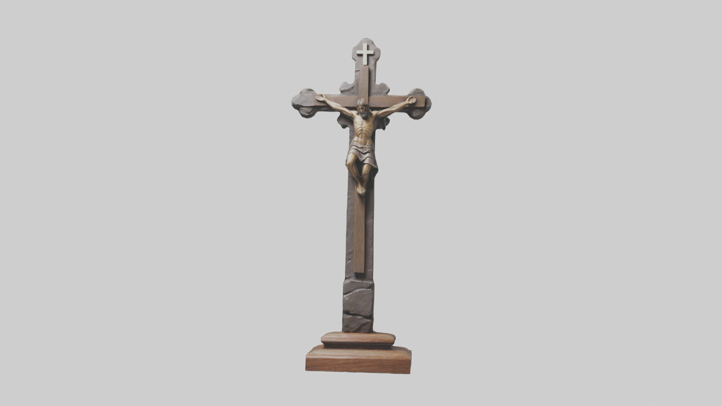 Christian Cross sculpture model VR / AR / low-poly