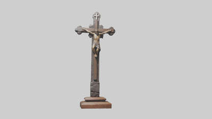 Christian Cross sculpture model VR / AR / low-poly