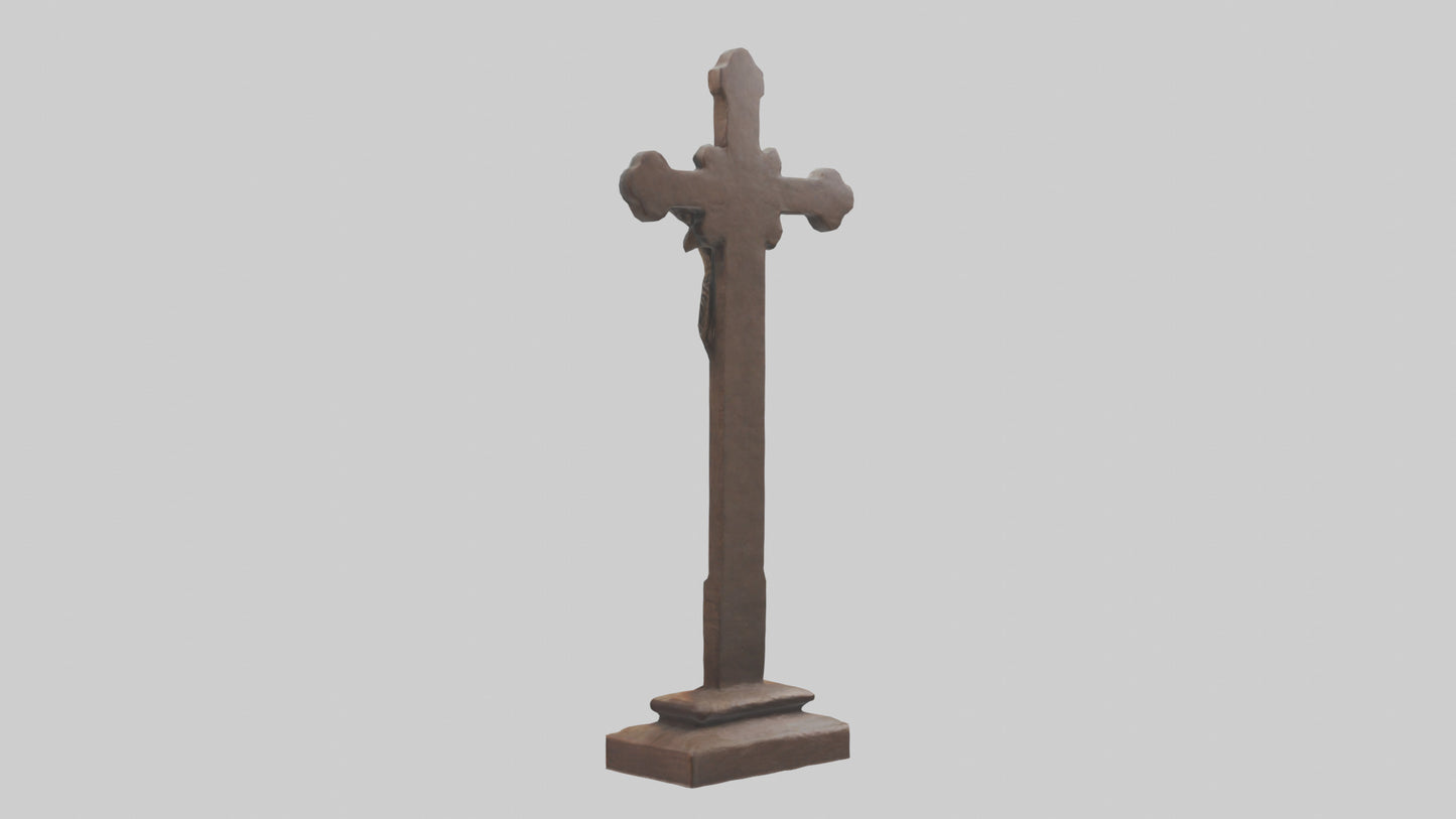 Christian Cross sculpture model VR / AR / low-poly