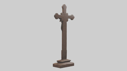 Christian Cross sculpture model VR / AR / low-poly