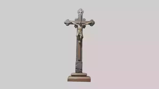 Christian Cross sculpture model VR / AR / low-poly