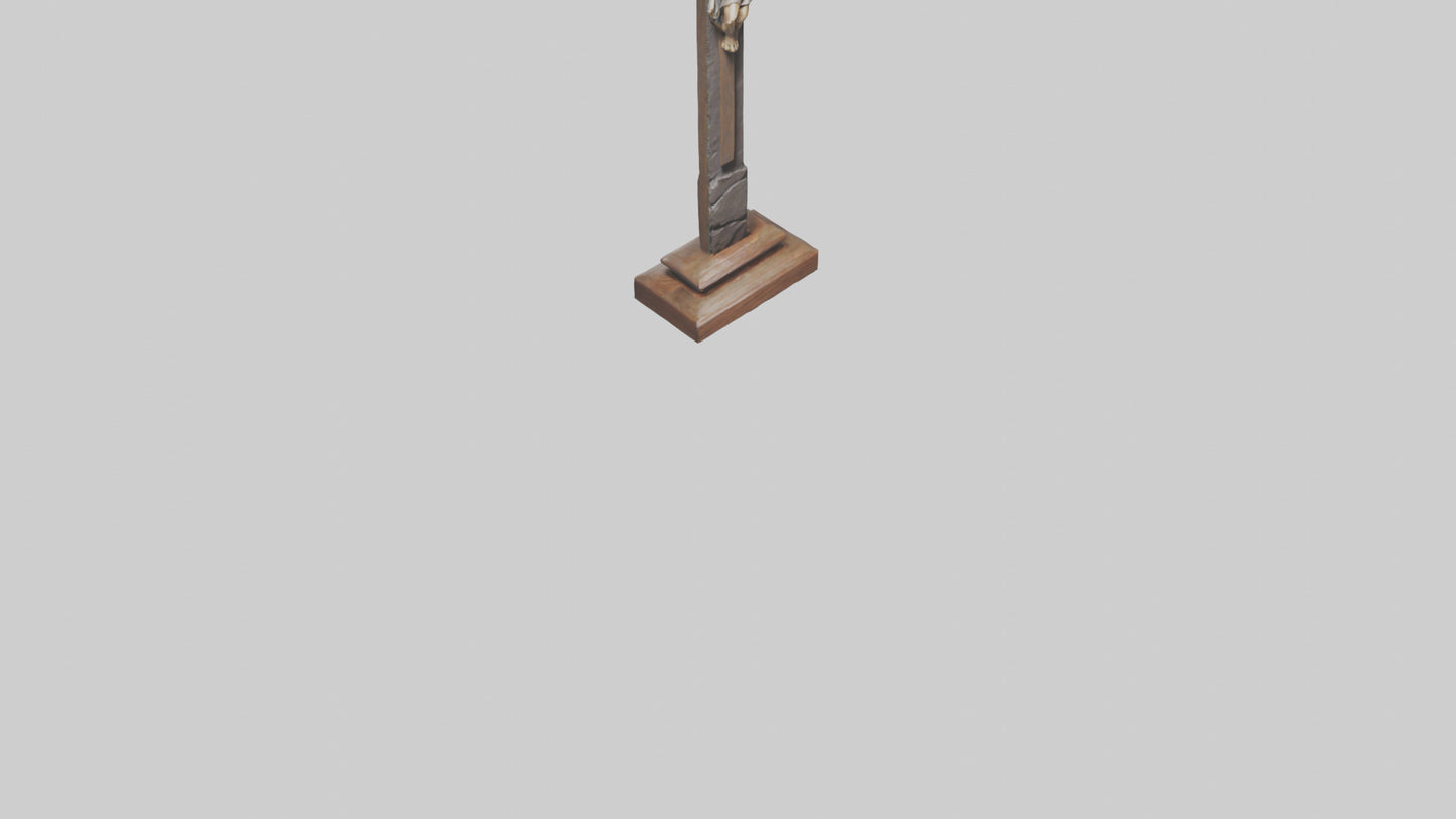 Christian Cross sculpture model VR / AR / low-poly