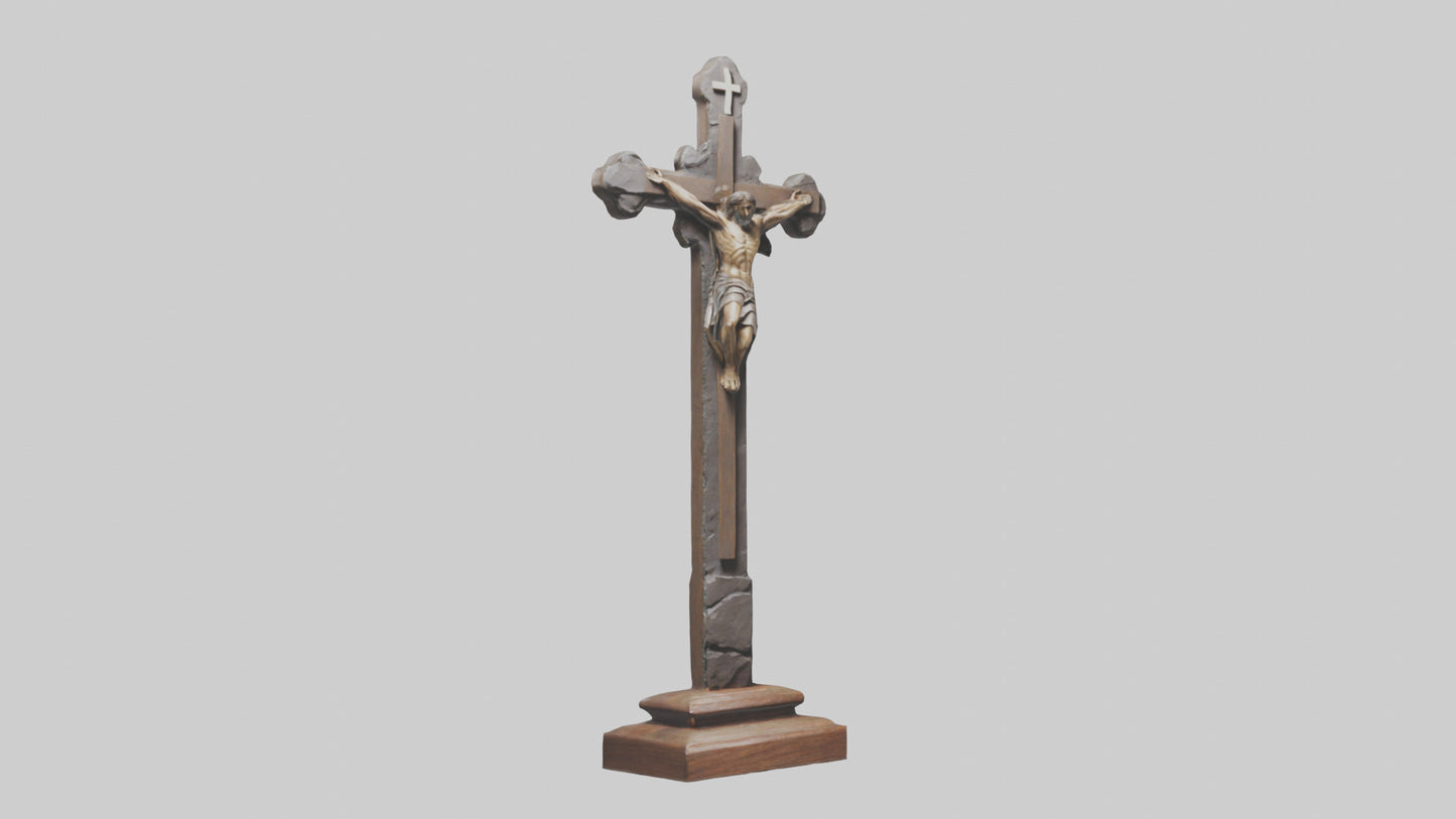Christian Cross sculpture model VR / AR / low-poly