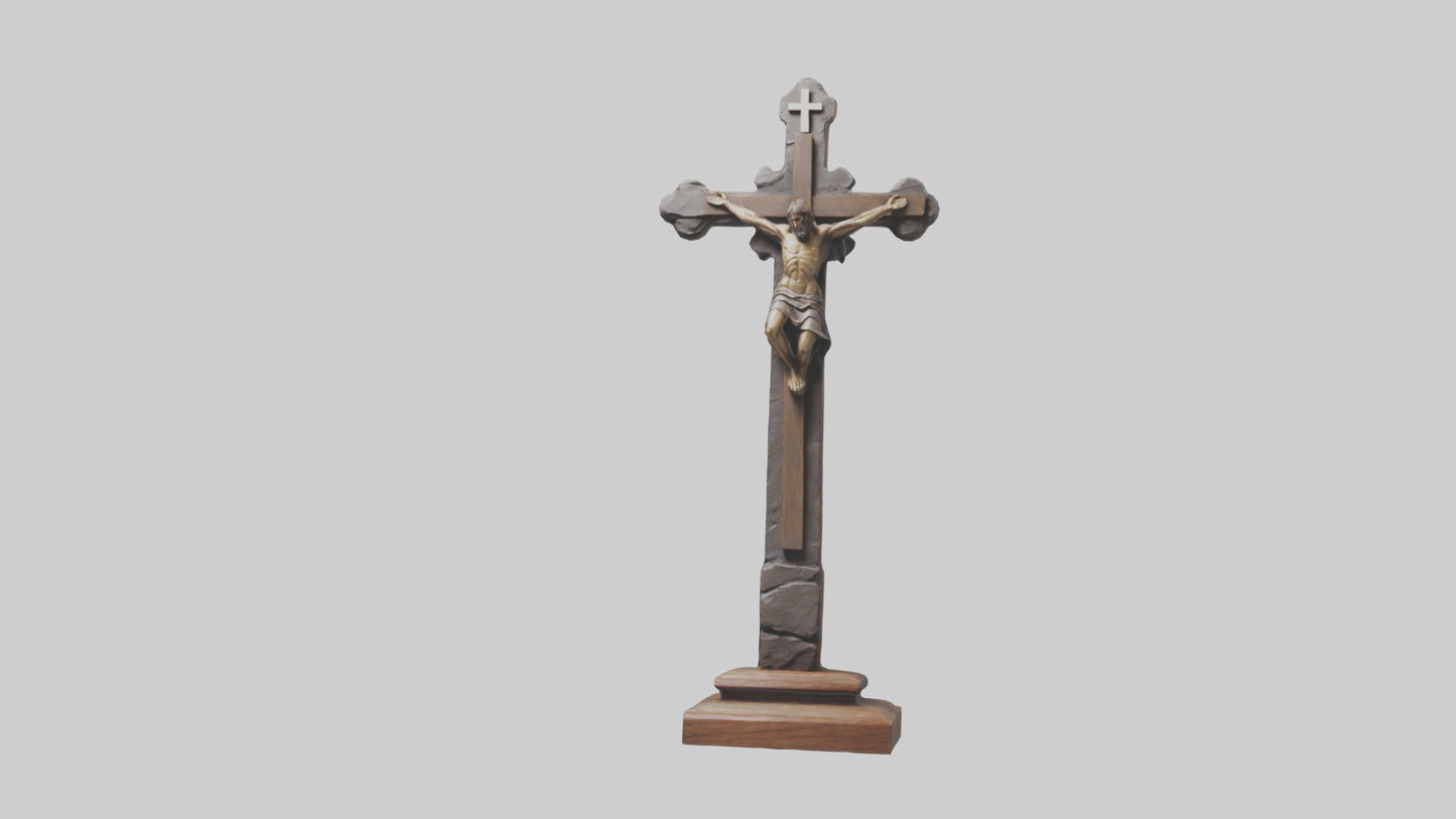 Christian Cross sculpture model VR / AR / low-poly