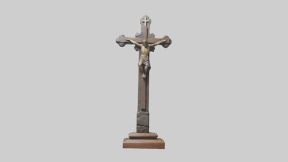 Christian Cross sculpture model VR / AR / low-poly