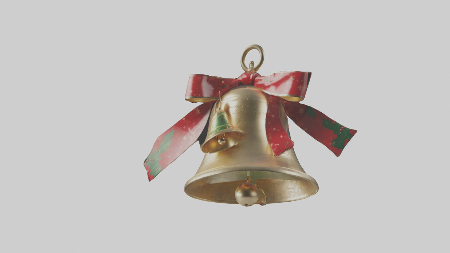 3D model Christmas Bell Model VR / AR / low-poly