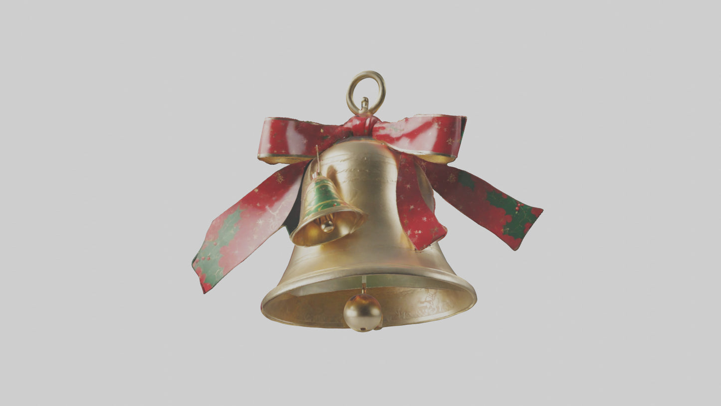 3D model Christmas Bell Model VR / AR / low-poly
