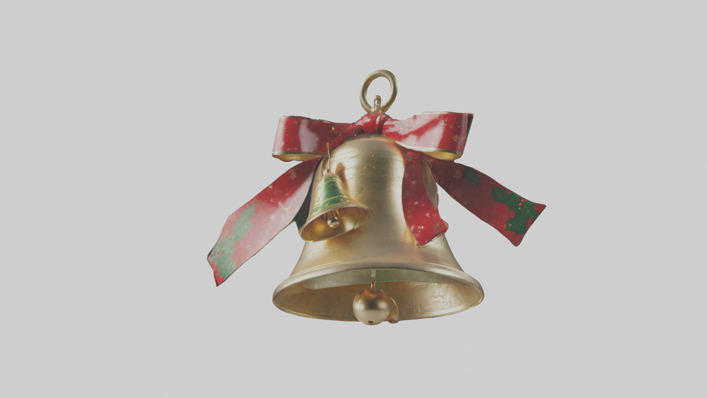 3D model Christmas Bell Model VR / AR / low-poly