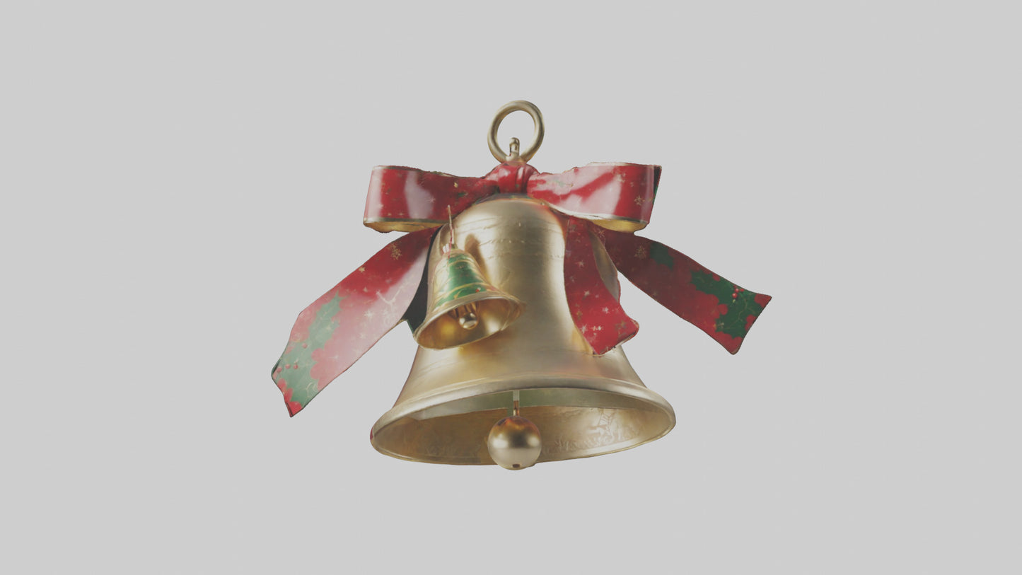 3D model Christmas Bell Model VR / AR / low-poly