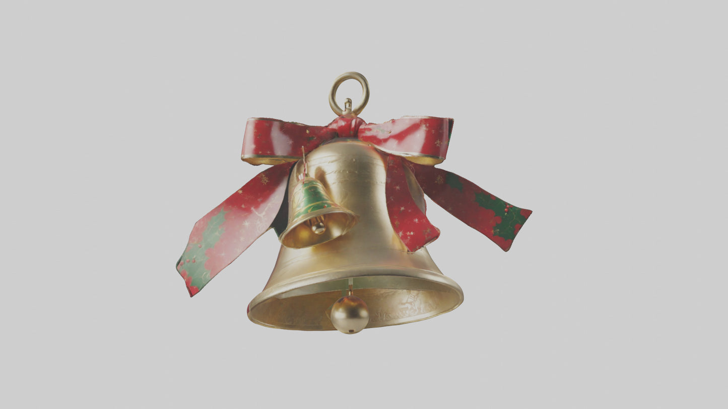 3D model Christmas Bell Model VR / AR / low-poly