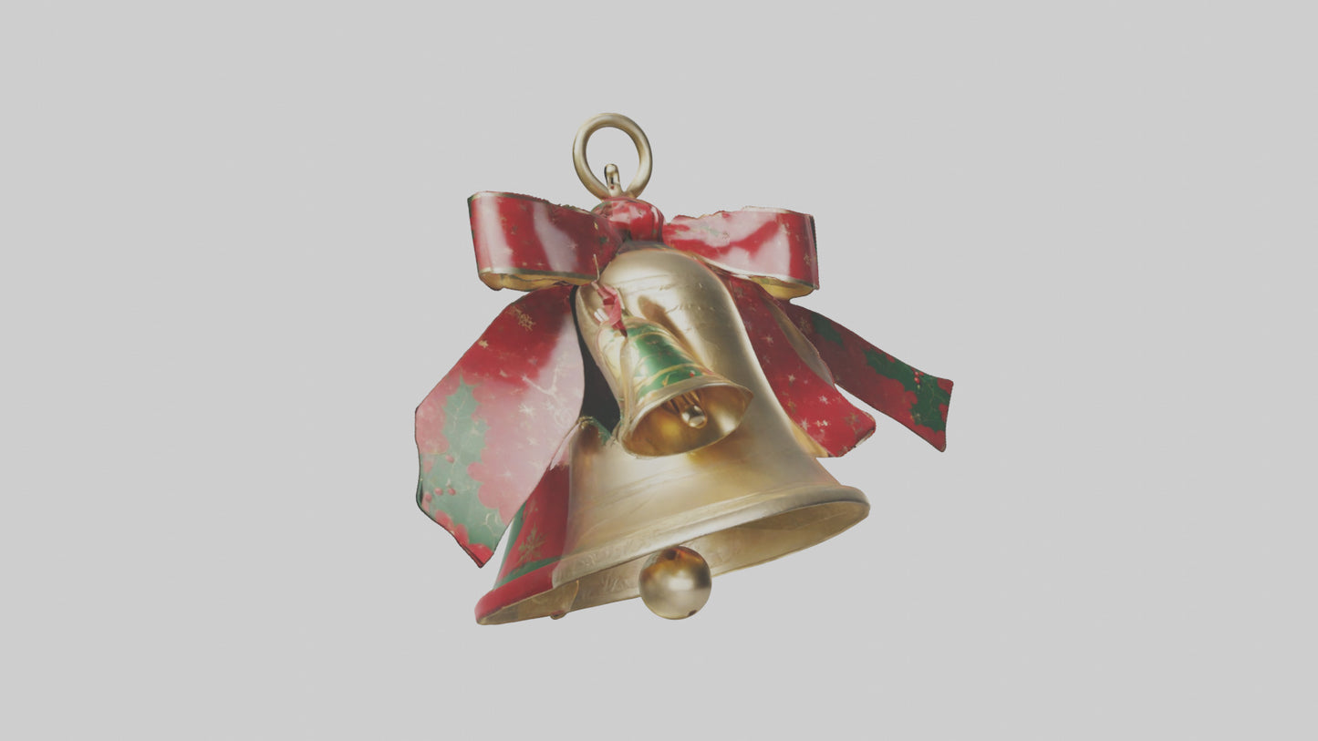3D model Christmas Bell Model VR / AR / low-poly