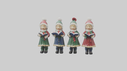 Christmas Carolers Figurine model VR / AR / low-poly