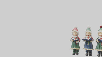 Christmas Carolers Figurine model VR / AR / low-poly