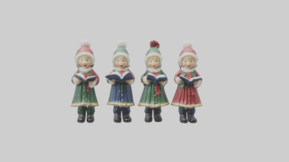 Christmas Carolers Figurine model VR / AR / low-poly