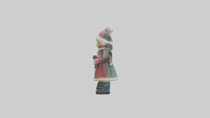 Christmas Carolers Figurine model VR / AR / low-poly